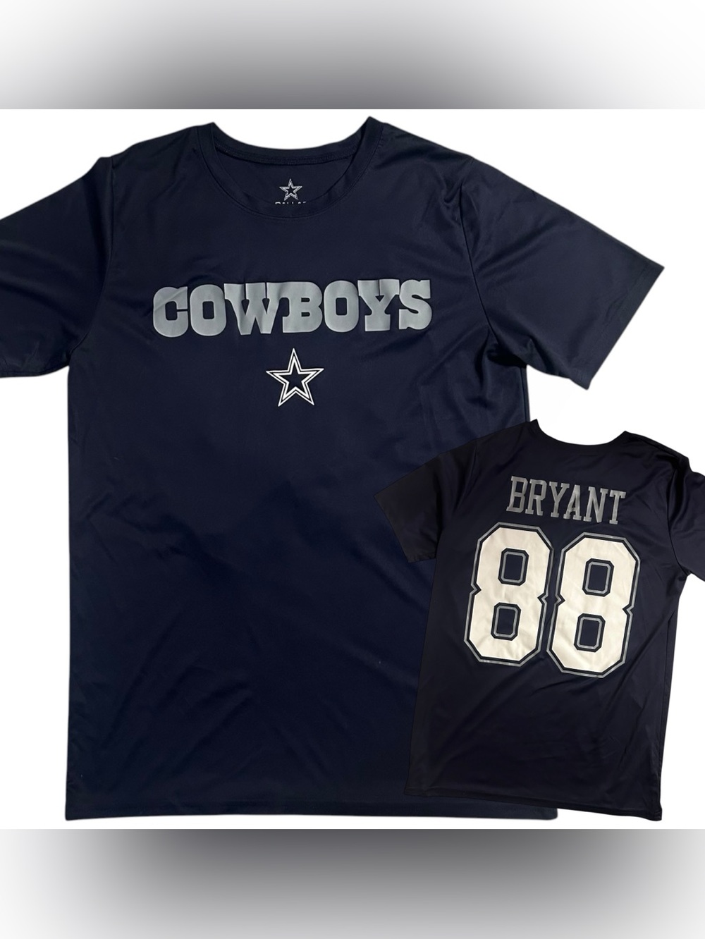 NFL Navy Dallas Cowboys Performance Tee with Silver Graphics